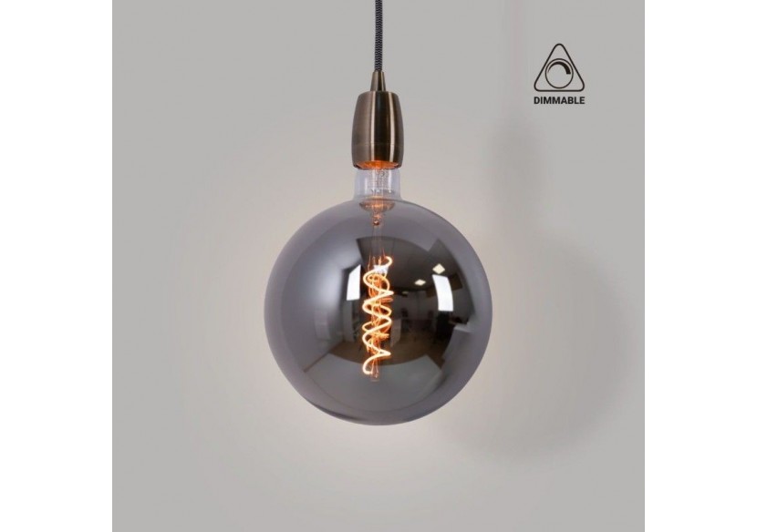 Ampoule décorative globe à filament avec teinte fumée "Smoky" E27 G200-4W-1800K - BFD1-G200E27-AHUM - Barcelona LED