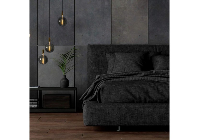 Ampoule décorative globe à filament avec teinte fumée "Smoky" E27 G200-4W-1800K - BFD1-G200E27-AHUM - Barcelona LED