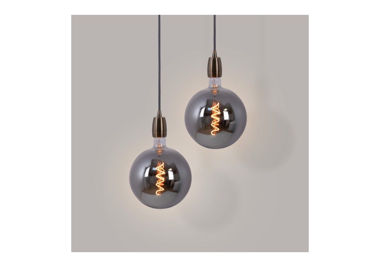 Ampoule décorative globe à filament avec teinte fumée "Smoky" E27 G200-4W-1800K - BFD1-G200E27-AHUM - Barcelona LED