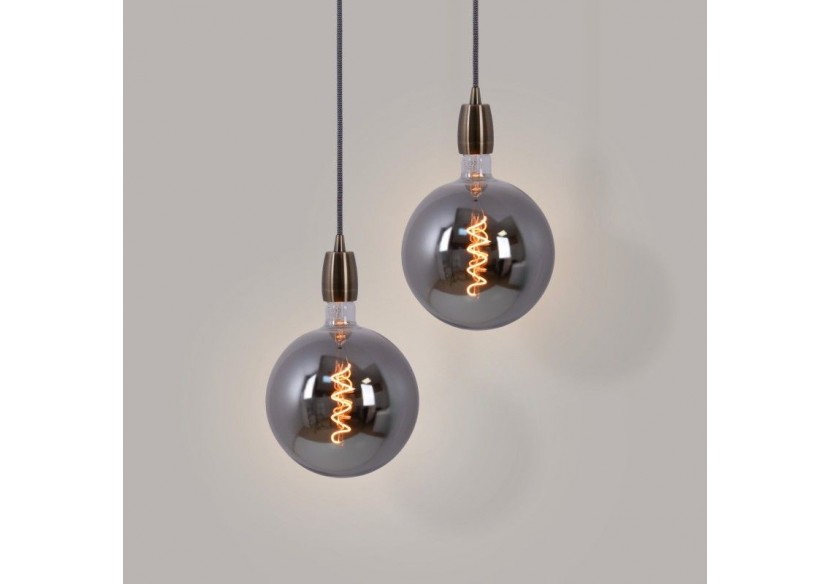 Ampoule décorative globe à filament avec teinte fumée "Smoky" E27 G200-4W-1800K - BFD1-G200E27-AHUM - Barcelona LED
