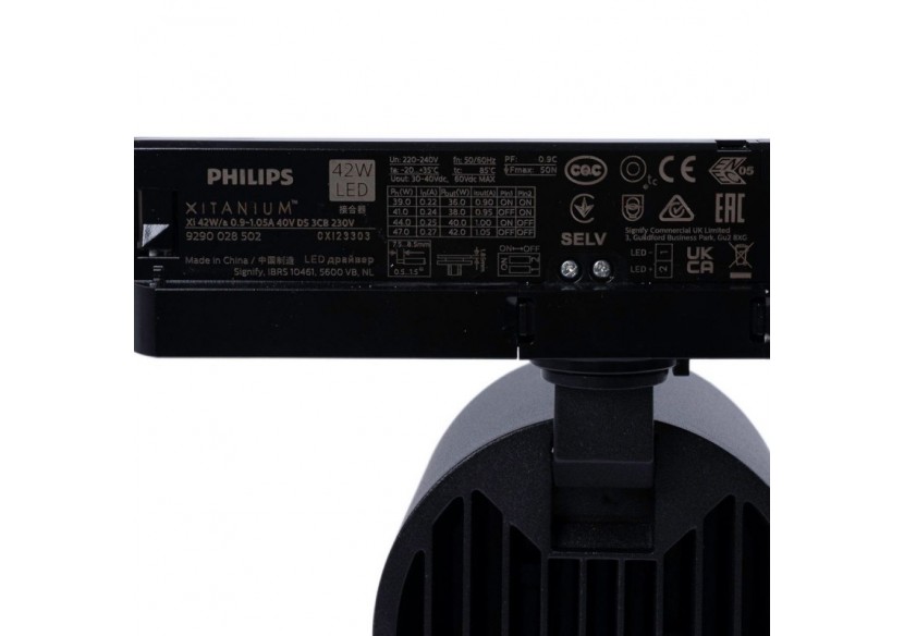 Projecteur LED sur rail triphasé 4000K-40W-IRC 95-Driver Philips Xitanium-Noir - BPT-40WCRI-BN-N - Barcelona LED Projecteur LED sur rail triphasé 4000K-40W-IRC 95-Driver Philips Xitanium-Noir - BPT-40WCRI-BN-N - Barcelona LED