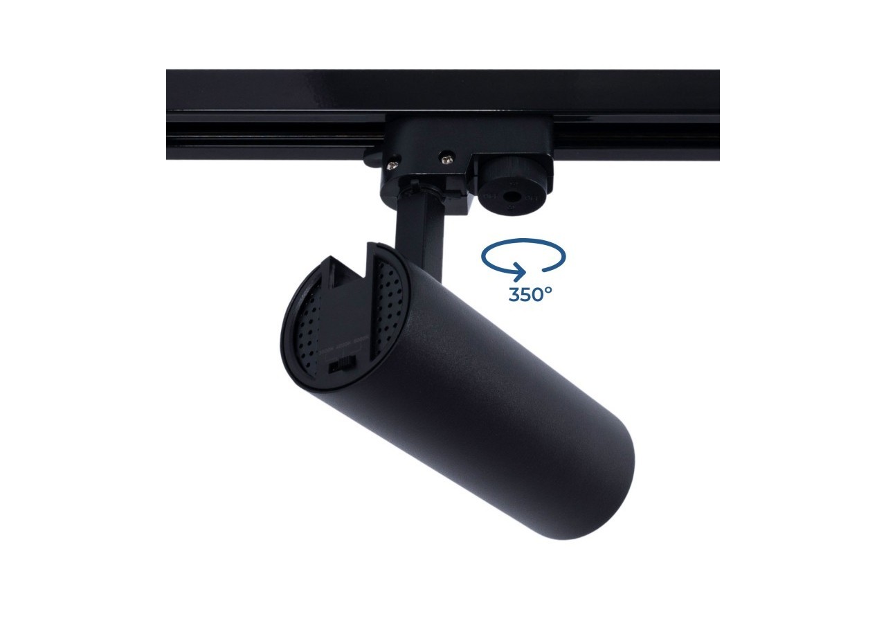 Projecteur LED sur rail monophasé-CCT-10W-IRC 90-Driver KGP-Noir - BPM-10W-CCT-N - Barcelona LED