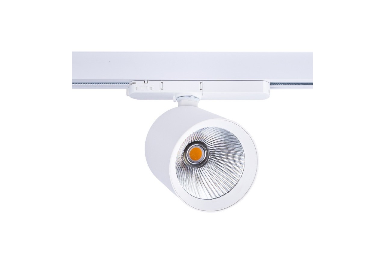 Projecteur LED sur rail triphasé 4000K-40W-IRC 95-Driver Philips Xitanium-Blanc - BPT-40WCRI-BN-B - Barcelona LED