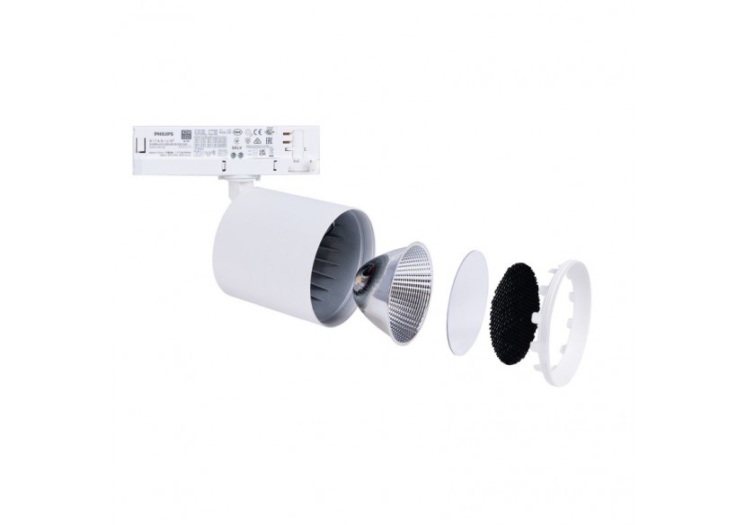 Projecteur LED sur rail triphasé 4000K-40W-IRC 95-Driver Philips Xitanium-Blanc - BPT-40WCRI-BN-B - Barcelona LED Projecteur LED sur rail triphasé 4000K-40W-IRC 95-Driver Philips Xitanium-Blanc - BPT-40WCRI-BN-B - Barcelona LED