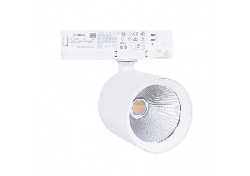 Projecteur LED sur rail triphasé 4000K-40W-IRC 95-Driver Philips Xitanium-Blanc - BPT-40WCRI-BN-B - Barcelona LED Projecteur LED sur rail triphasé 4000K-40W-IRC 95-Driver Philips Xitanium-Blanc - BPT-40WCRI-BN-B - Barcelona LED