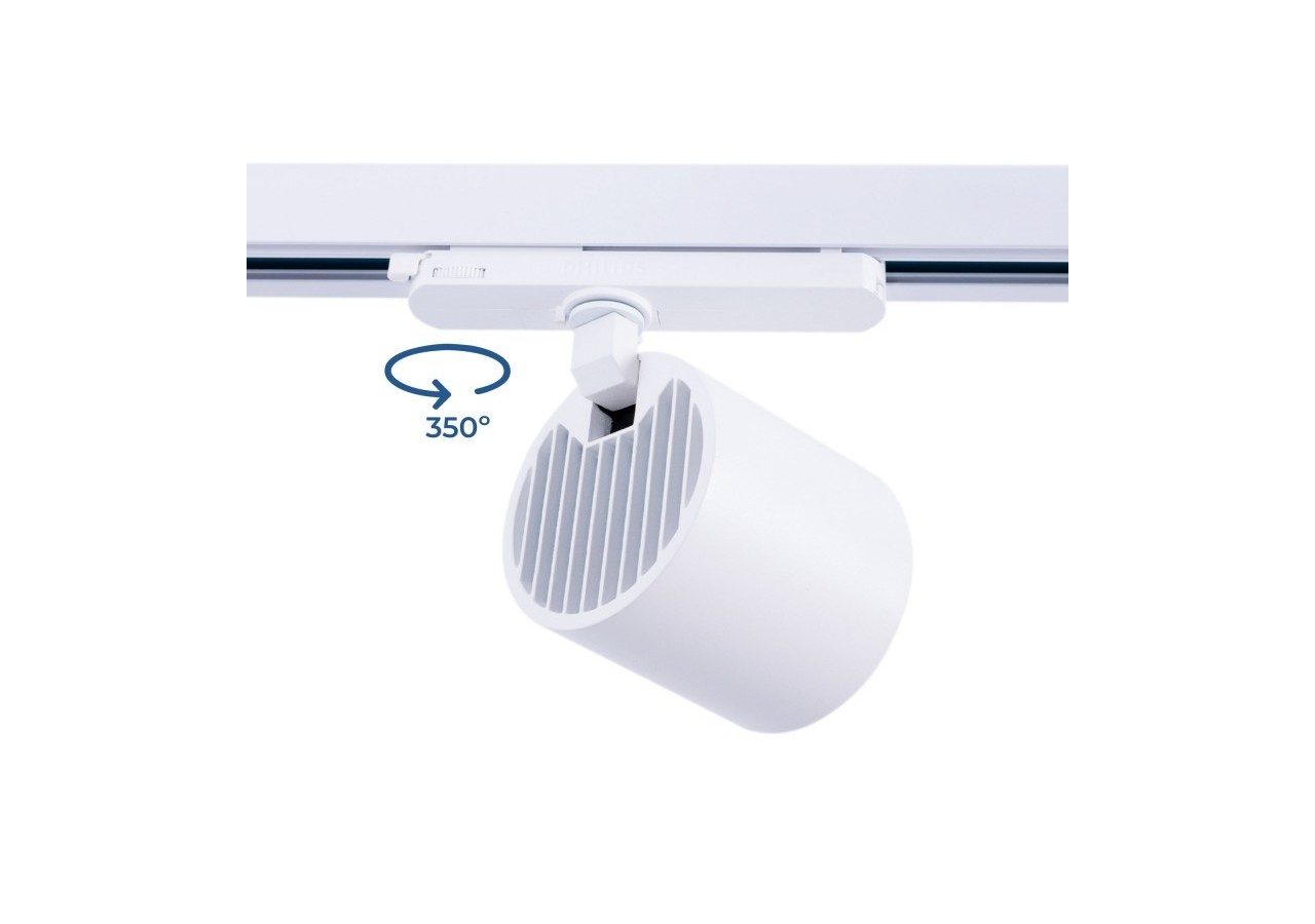 Projecteur LED sur rail triphasé 4000K-40W-IRC 95-Driver Philips Xitanium-Blanc - BPT-40WCRI-BN-B - Barcelona LED