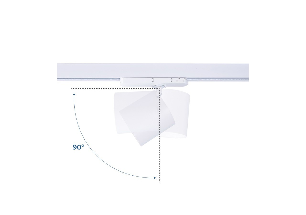 Projecteur LED sur rail triphasé 4000K-40W-IRC 95-Driver Philips Xitanium-Blanc - BPT-40WCRI-BN-B - Barcelona LED