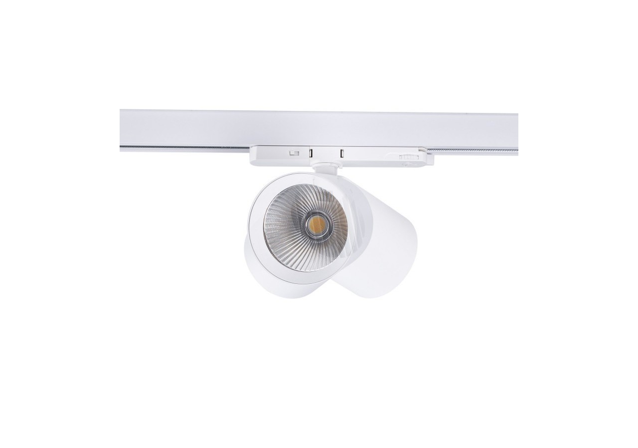Projecteur LED sur rail triphasé CCT 40W-IRC 90-Driver KGP- Blanc - BPT-40W-CCT-B - Barcelona LED