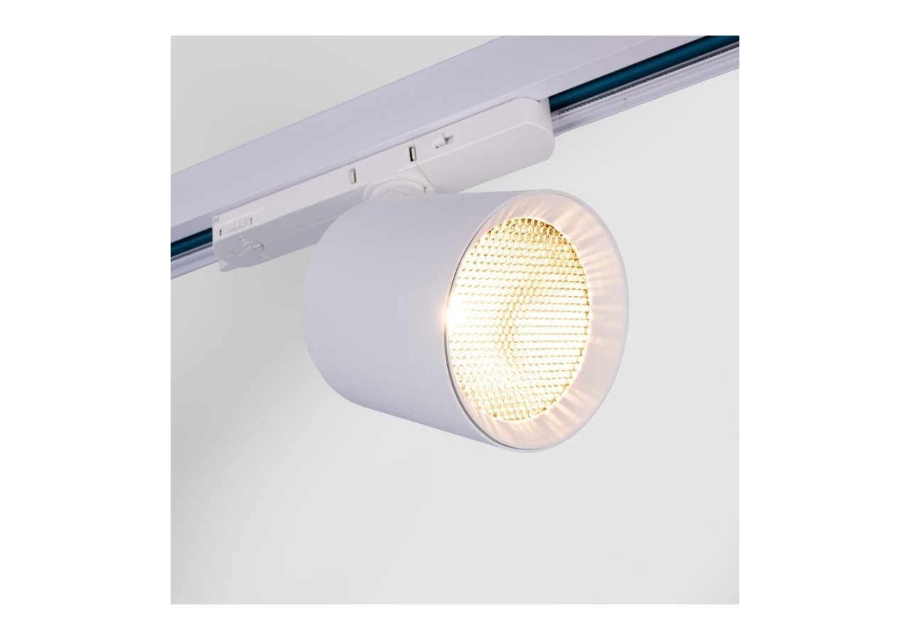 Projecteur LED sur rail triphasé CCT 40W-IRC 90-Driver KGP- Blanc - BPT-40W-CCT-B - Barcelona LED