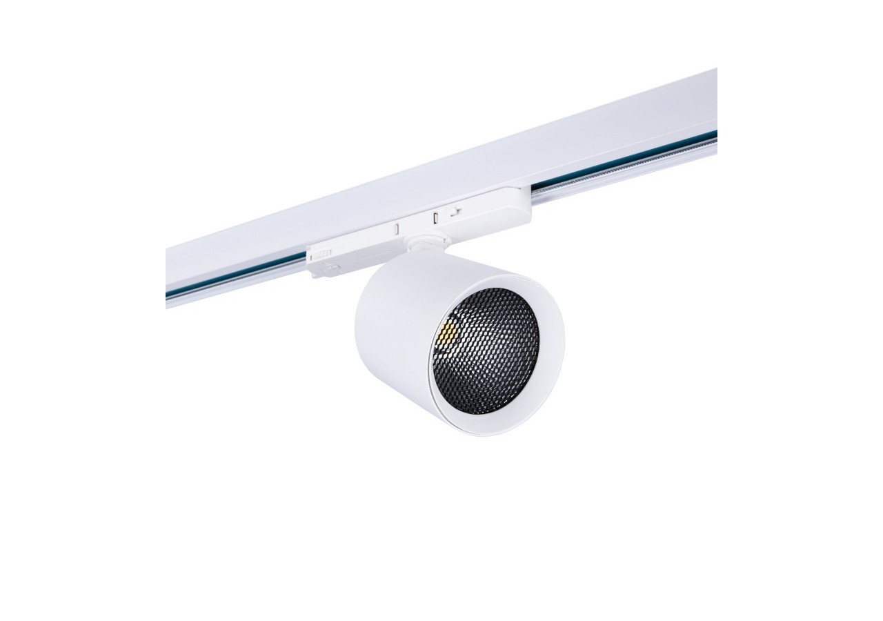 Projecteur LED sur rail triphasé CCT 40W-IRC 90-Driver KGP- Blanc - BPT-40W-CCT-B - Barcelona LED