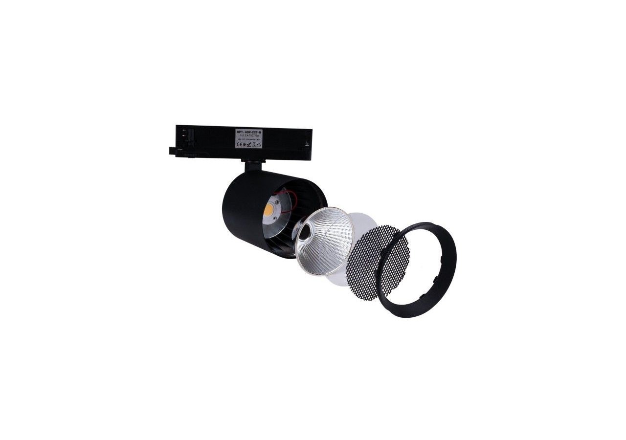 Projecteur LED sur rail triphasé CCT 40W-IRC 90-Driver KGP-Noir - BPT-40W-CCT-N - Barcelona LED