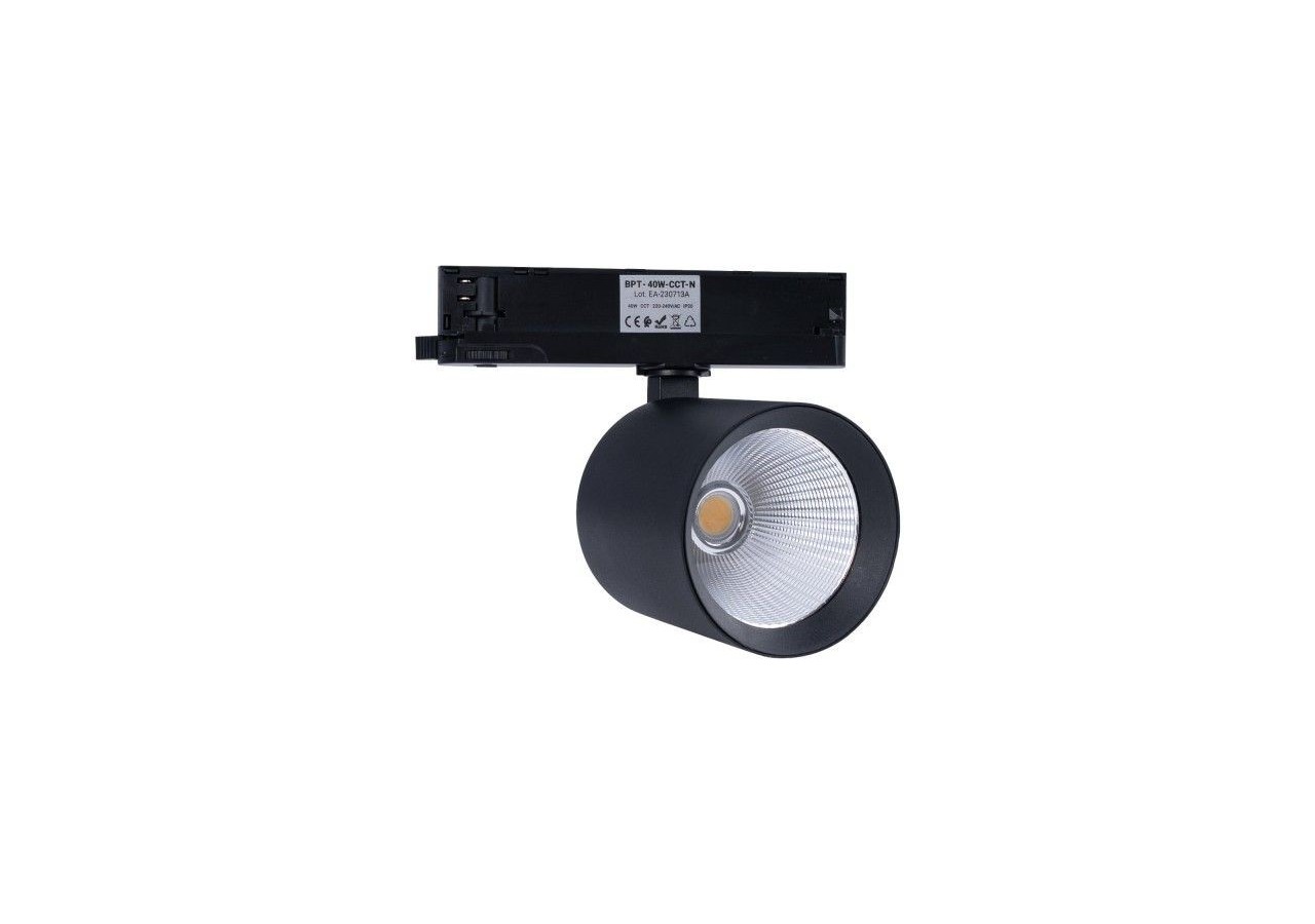 Projecteur LED sur rail triphasé CCT 40W-IRC 90-Driver KGP-Noir - BPT-40W-CCT-N - Barcelona LED