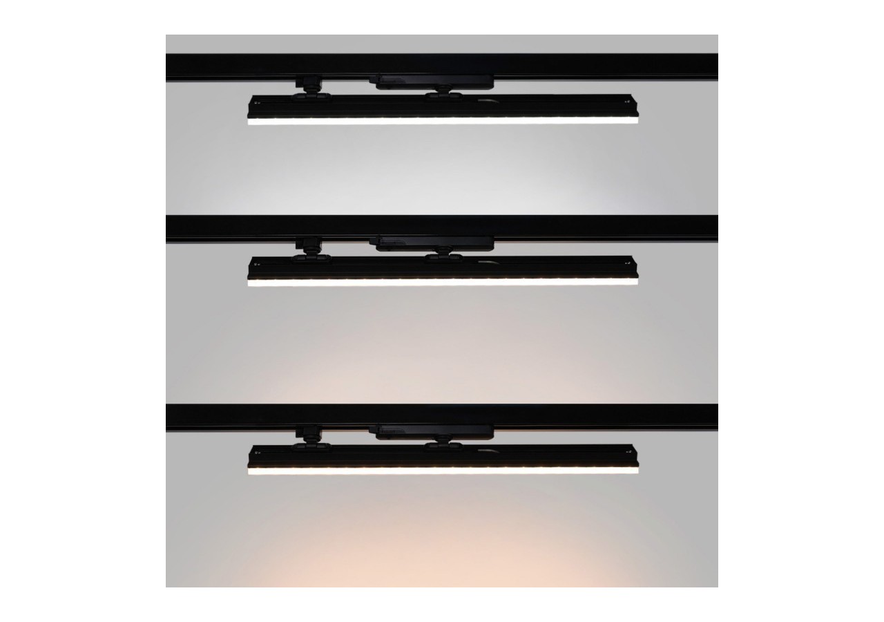 Luminaire linéaire LED triphasé orientable 20W-CCT-IRC90-Driver KGP-Noir - BLT-20W60-CCT-N - Barcelona LED