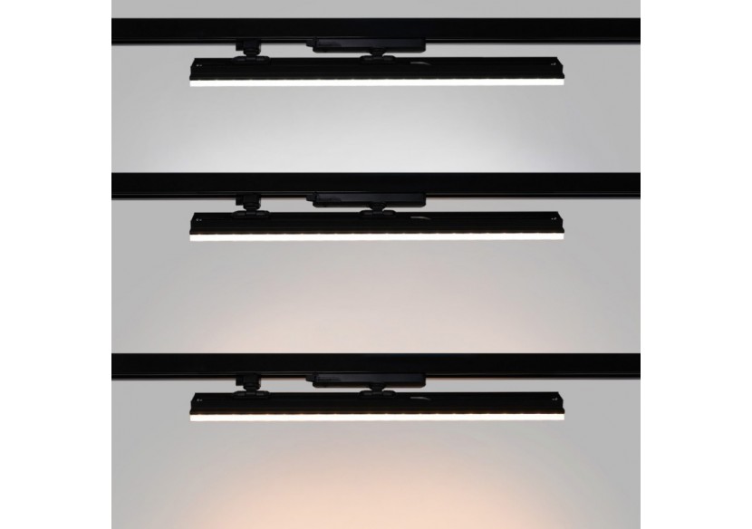 Luminaire linéaire LED triphasé orientable 20W-CCT-IRC90-Driver KGP-Noir - BLT-20W60-CCT-N - Barcelona LED
