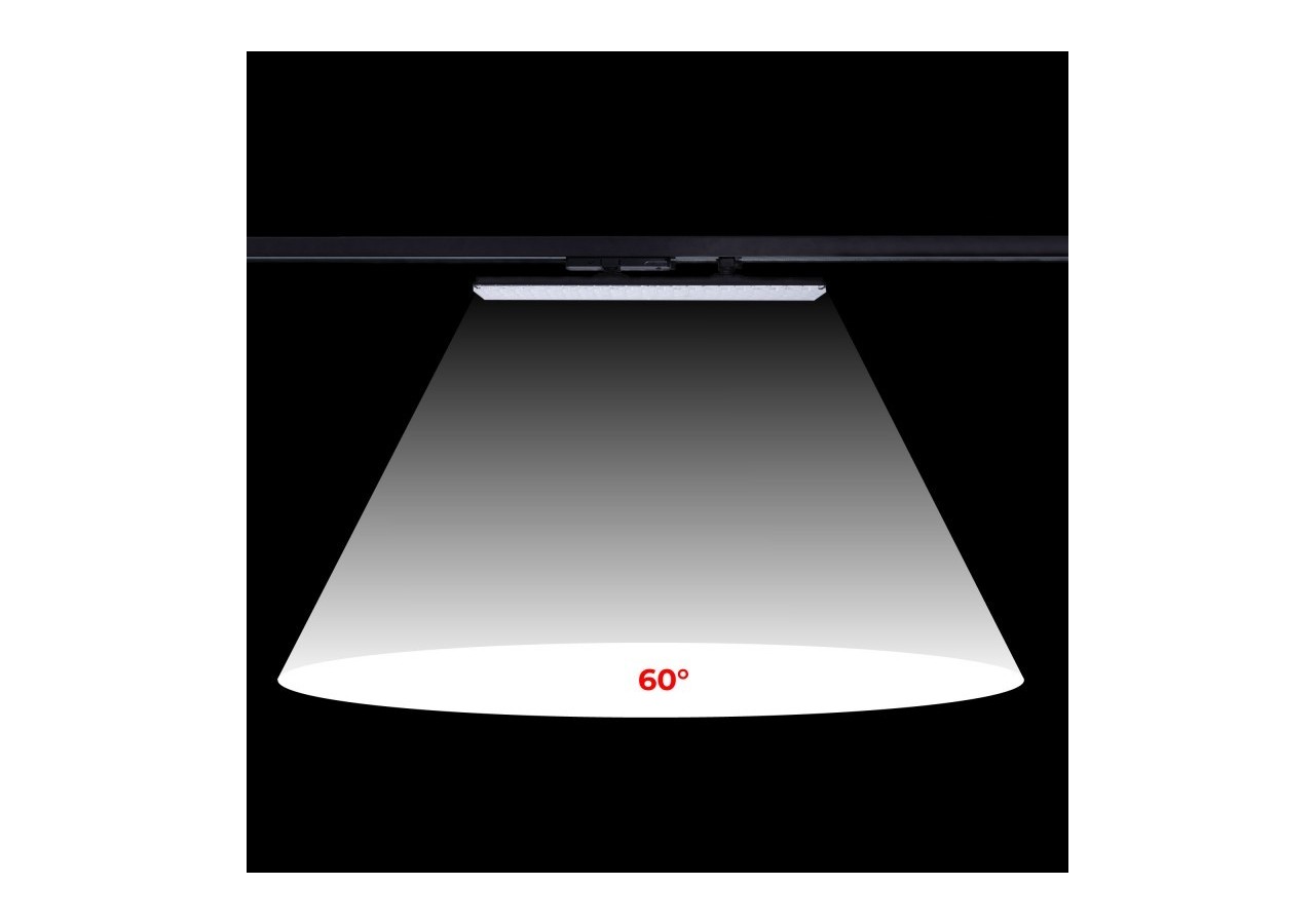 Luminaire linéaire LED triphasé orientable 20W-CCT-IRC90-Driver KGP-Noir - BLT-20W60-CCT-N - Barcelona LED