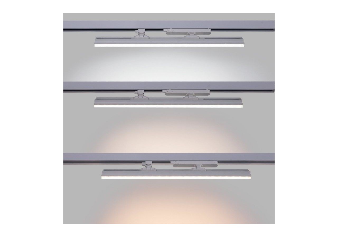 Luminaire linéaire LED triphasé orientable 20W-CCT-IRC90-Driver KGP-Blanc - BLT-20W60-CCT-B - Barcelona LED