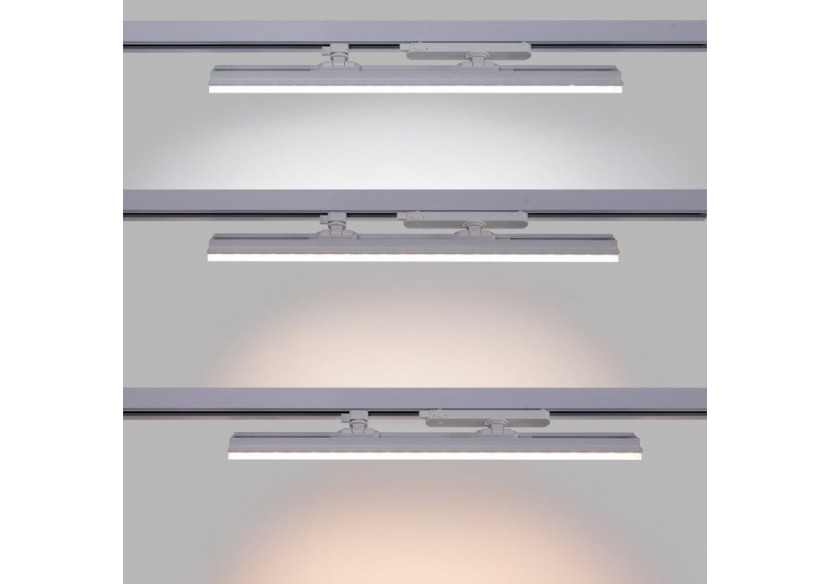 Luminaire linéaire LED triphasé orientable 20W-CCT-IRC90-Driver KGP-Blanc - BLT-20W60-CCT-B - Barcelona LED