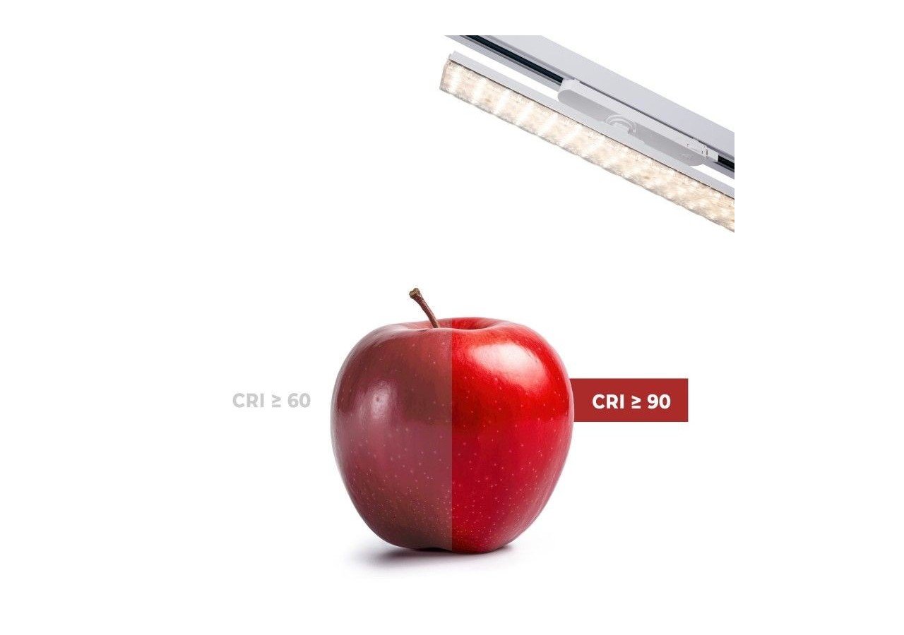 Luminaire linéaire LED triphasé orientable 20W-CCT-IRC90-Driver KGP-Blanc - BLT-20W60-CCT-B - Barcelona LED