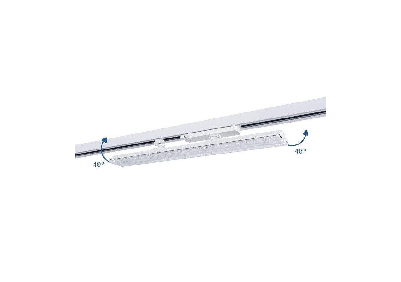 Luminaire linéaire LED triphasé orientable 20W-CCT-IRC90-Driver KGP-Blanc - BLT-20W60-CCT-B - Barcelona LED