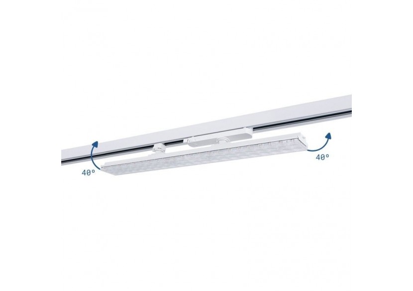 Luminaire linéaire LED triphasé orientable 20W-CCT-IRC90-Driver KGP-Blanc - BLT-20W60-CCT-B - Barcelona LED