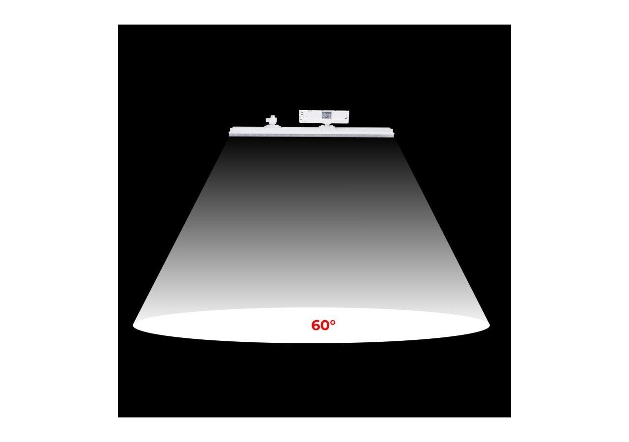 Luminaire linéaire LED triphasé orientable 20W-CCT-IRC90-Driver KGP-Blanc - BLT-20W60-CCT-B - Barcelona LED