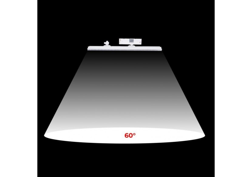 Luminaire linéaire LED triphasé orientable 20W-CCT-IRC90-Driver KGP-Blanc - BLT-20W60-CCT-B - Barcelona LED