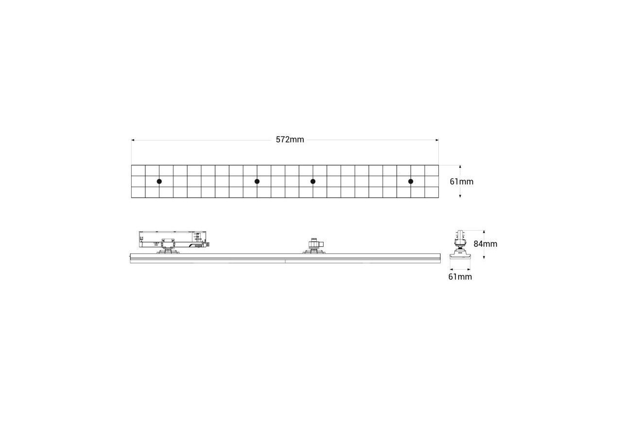Luminaire linéaire LED triphasé orientable 20W-CCT-IRC90-Driver KGP-Blanc - BLT-20W60-CCT-B - Barcelona LED