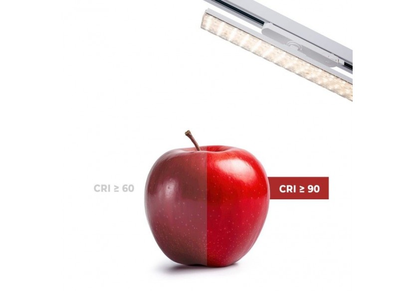 Luminaire linéaire LED triphasé orientable 40W-CCT-IRC90-Driver KGP-Blanc - BLT-40W60-CCT-B - Barcelona LED