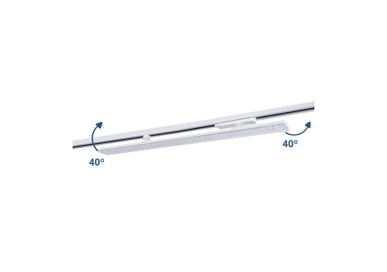 Luminaire linéaire LED triphasé orientable 40W-CCT-IRC90-Driver KGP-Blanc - BLT-40W60-CCT-B - Barcelona LED