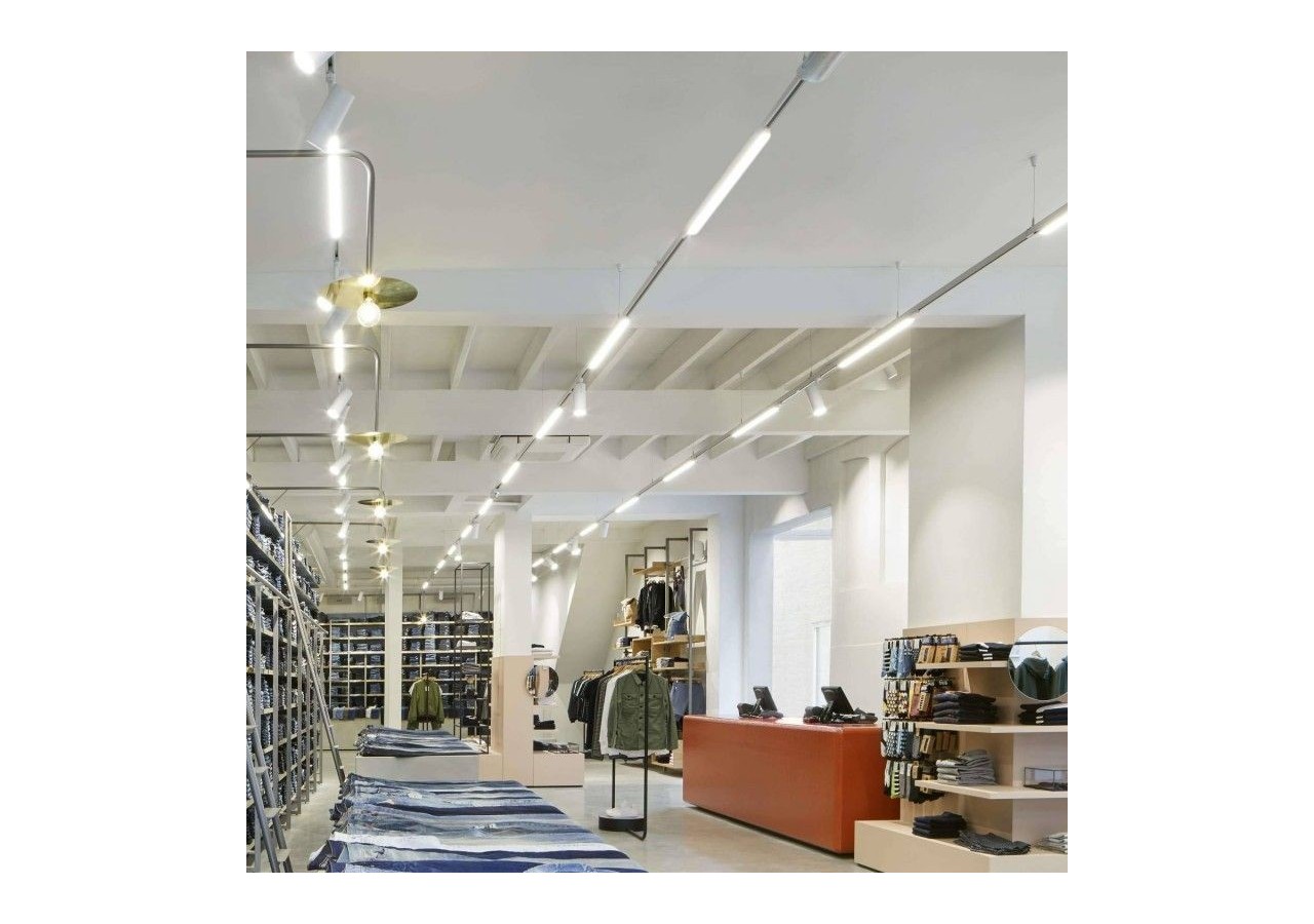 Luminaire linéaire LED triphasé orientable 40W-CCT-IRC90-Driver KGP-Blanc - BLT-40W60-CCT-B - Barcelona LED