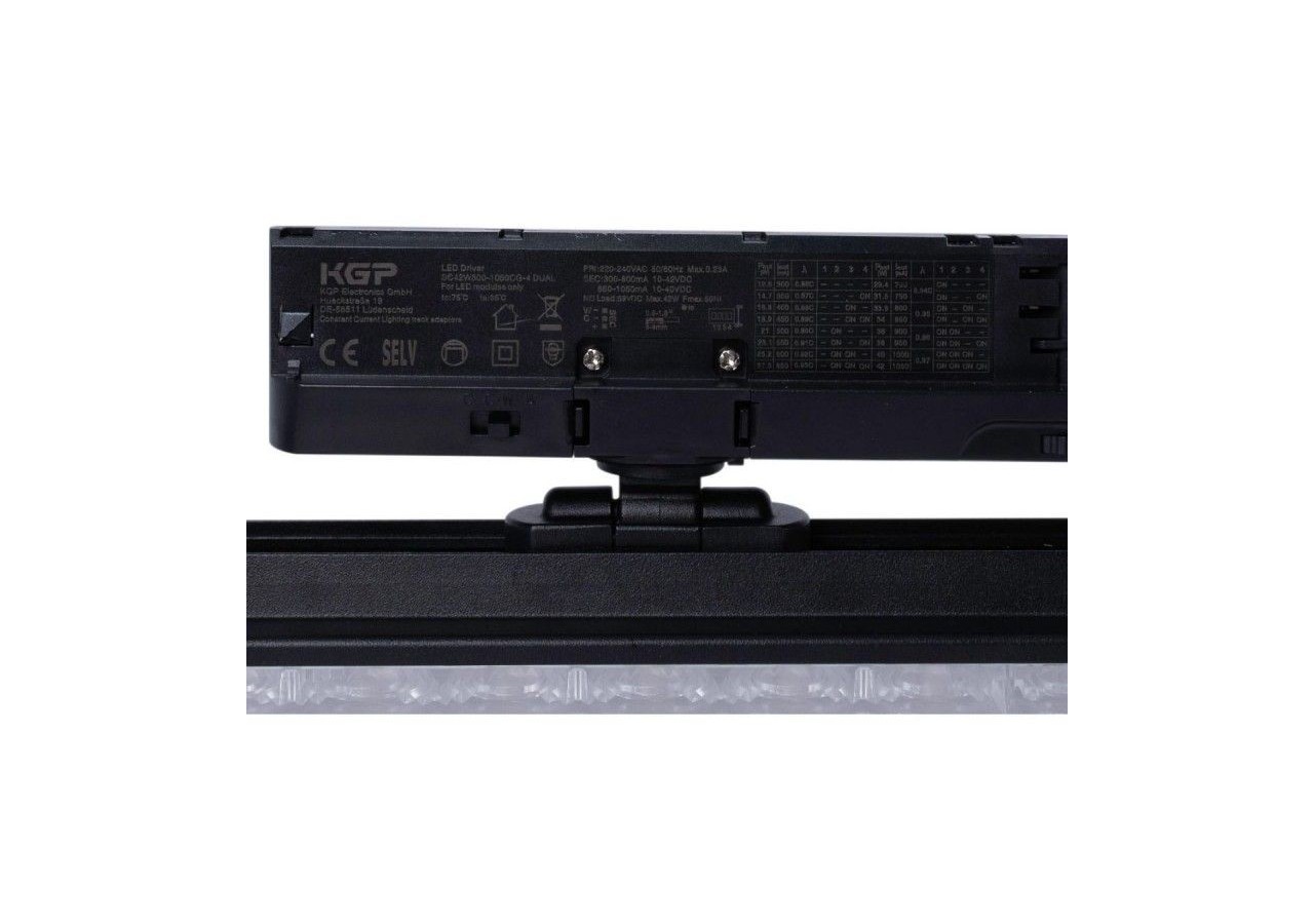 Luminaire linéaire LED triphasé orientable 40W-CCT-IRC90-Driver KGP-Noir - BLT-40W60-CCT-N - Barcelona LED