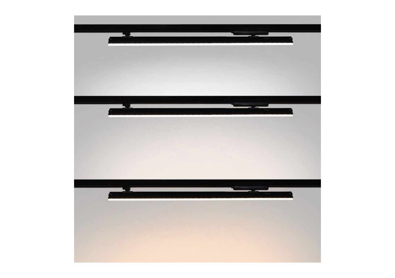 Luminaire linéaire LED triphasé orientable 40W-CCT-IRC90-Driver KGP-Noir - BLT-40W60-CCT-N - Barcelona LED