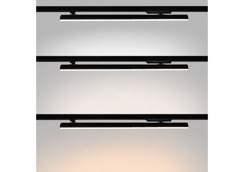 Luminaire linéaire LED triphasé orientable 40W-CCT-IRC90-Driver KGP-Noir - BLT-40W60-CCT-N - Barcelona LED