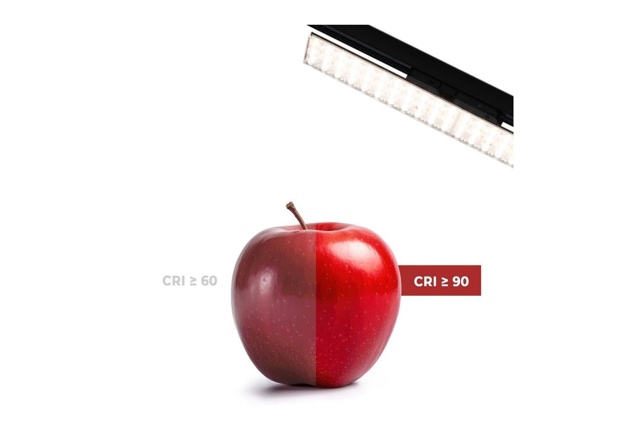 Luminaire linéaire LED triphasé orientable 40W-CCT-IRC90-Driver KGP-Noir - BLT-40W60-CCT-N - Barcelona LED