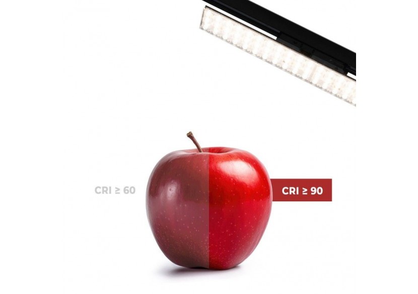 Luminaire linéaire LED triphasé orientable 40W-CCT-IRC90-Driver KGP-Noir - BLT-40W60-CCT-N - Barcelona LED