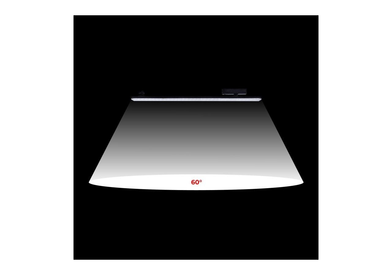 Luminaire linéaire LED triphasé orientable 40W-CCT-IRC90-Driver KGP-Noir - BLT-40W60-CCT-N - Barcelona LED