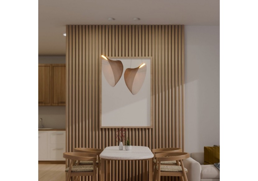 Suspension design en bois "Bogam 60"-24W-diamètre 60cm - BD2207-60-BC - Barcelona LED Suspension design en bois "Bogam 60"-24W-diamètre 60cm - BD2207-60-BC - Barcelona LED