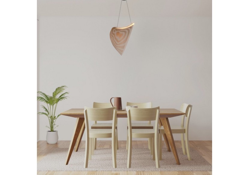 Suspension design en bois "Bogam 60"-24W-diamètre 60cm - BD2207-60-BC - Barcelona LED Suspension design en bois "Bogam 60"-24W-diamètre 60cm - BD2207-60-BC - Barcelona LED