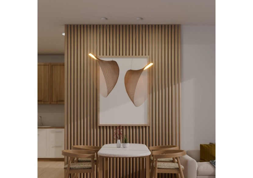 Suspension design en bois "Bogam 80"-32W-diamètre 80cm - BD2207-80-BC - Barcelona LED Suspension design en bois "Bogam 80"-32W-diamètre 80cm - BD2207-80-BC - Barcelona LED