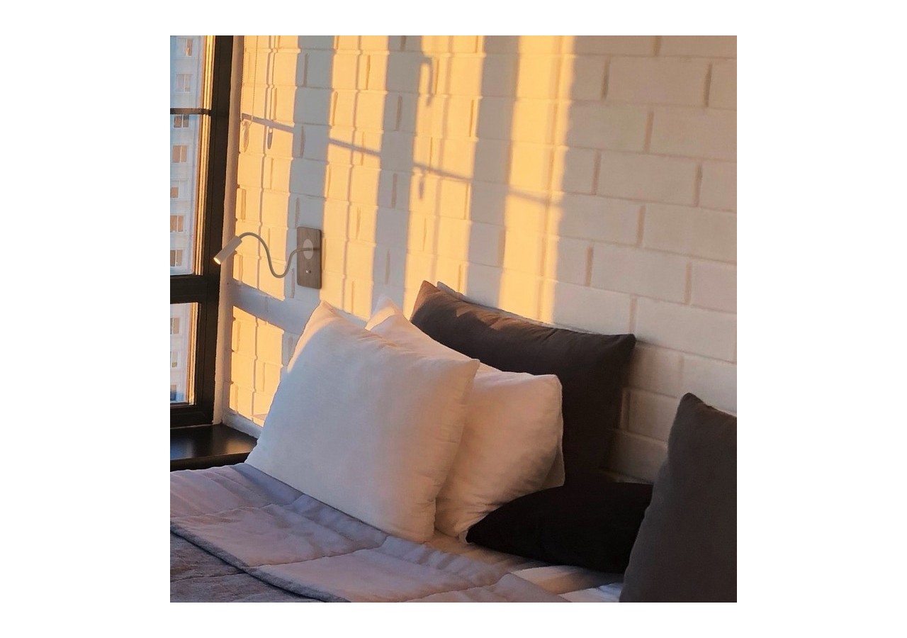 Lot de 2-Applique liseuse flexible "LONDON"-Puce CREE-3W-Blanc - K1511-2B - Barcelona LED
