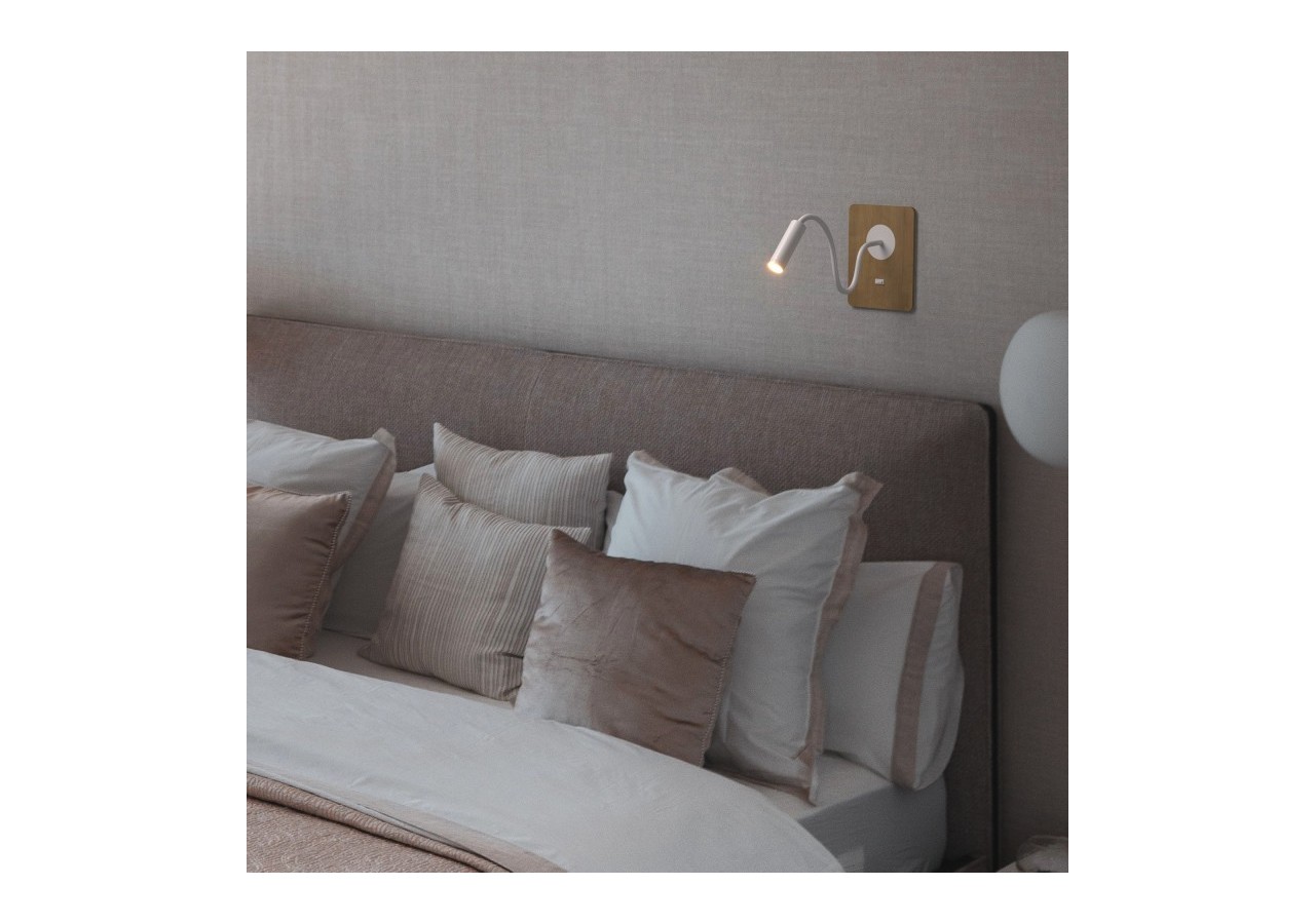 Lot de 2-Applique liseuse flexible "LONDON"-Puce CREE-3W-Blanc - K1511-2B - Barcelona LED