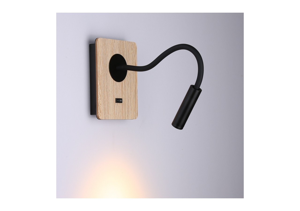 Lot de 2-Applique liseuse flexible "LONDON"-Puce CREE-3W-Noir - K1511-2N - Barcelona LED