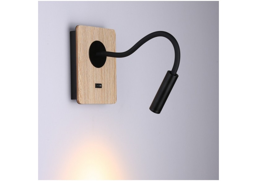 Lot de 2-Applique liseuse flexible "LONDON"-Puce CREE-3W-Noir - K1511-2N - Barcelona LED Lot de 2-Applique liseuse flexible "LONDON"-Puce CREE-3W-Noir - K1511-2N - Barcelona LED