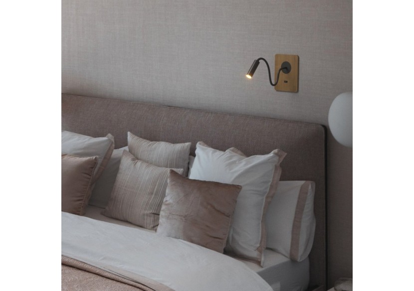 Lot de 2-Applique liseuse flexible "LONDON"-Puce CREE-3W-Noir - K1511-2N - Barcelona LED Lot de 2-Applique liseuse flexible "LONDON"-Puce CREE-3W-Noir - K1511-2N - Barcelona LED