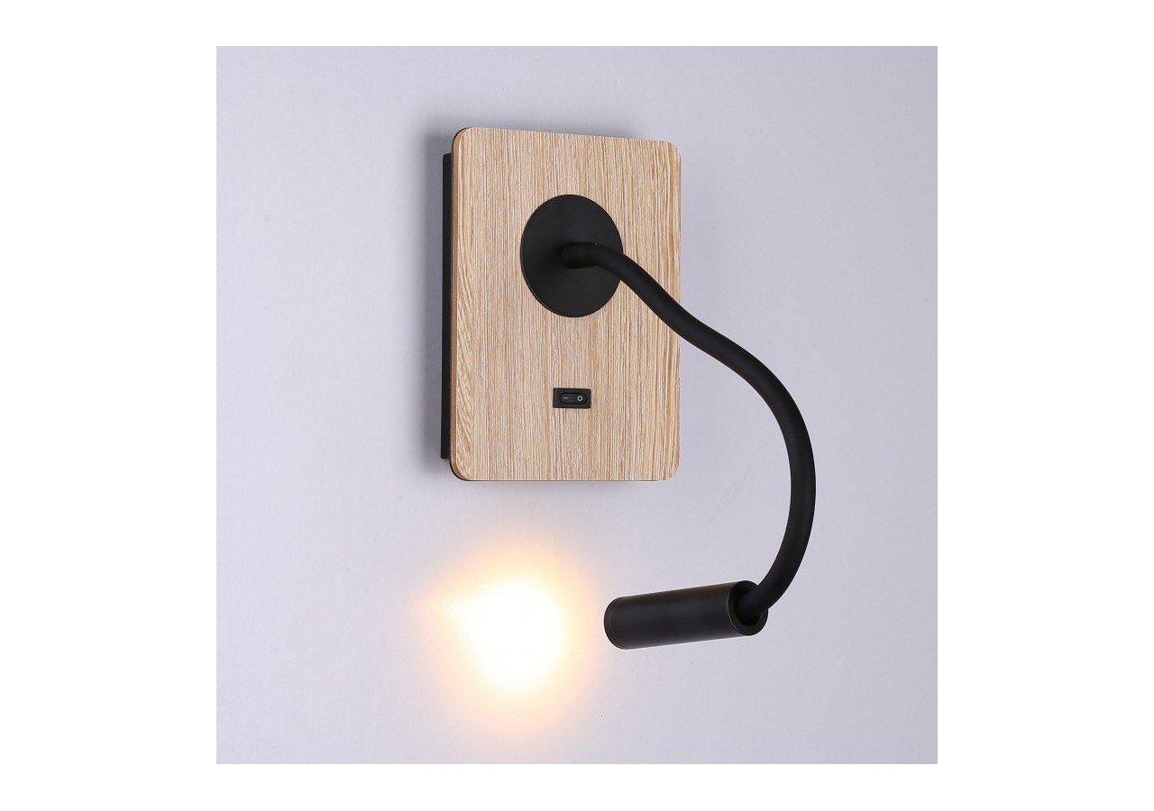 Lot de 2-Applique liseuse flexible "LONDON"-Puce CREE-3W-Noir - K1511-2N - Barcelona LED
