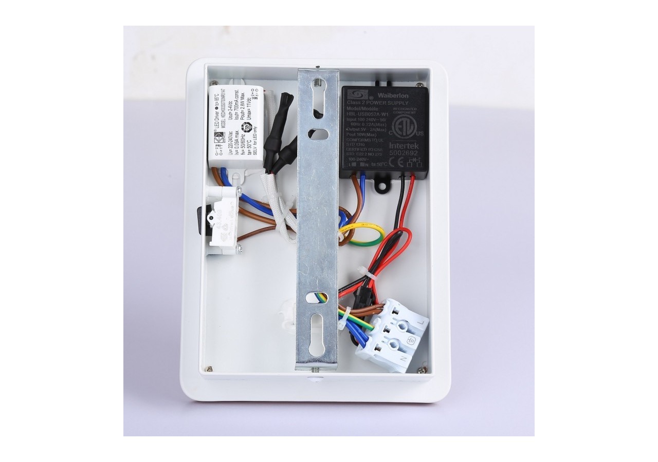 Lot de 2-Applique liseuse flexible avec port USB "LONDON USB"-Puce CREE-3W-Blanc - K1511-USB-2B - Barcelona LED