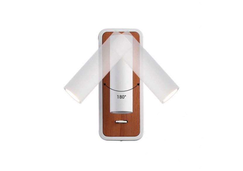 Lot de 2-Applique liseuse "Irene"-3W-Puce CREE-Blanc - K1549-2B - Barcelona LED Lot de 2-Applique liseuse "Irene"-3W-Puce CREE-Blanc - K1549-2B - Barcelona LED