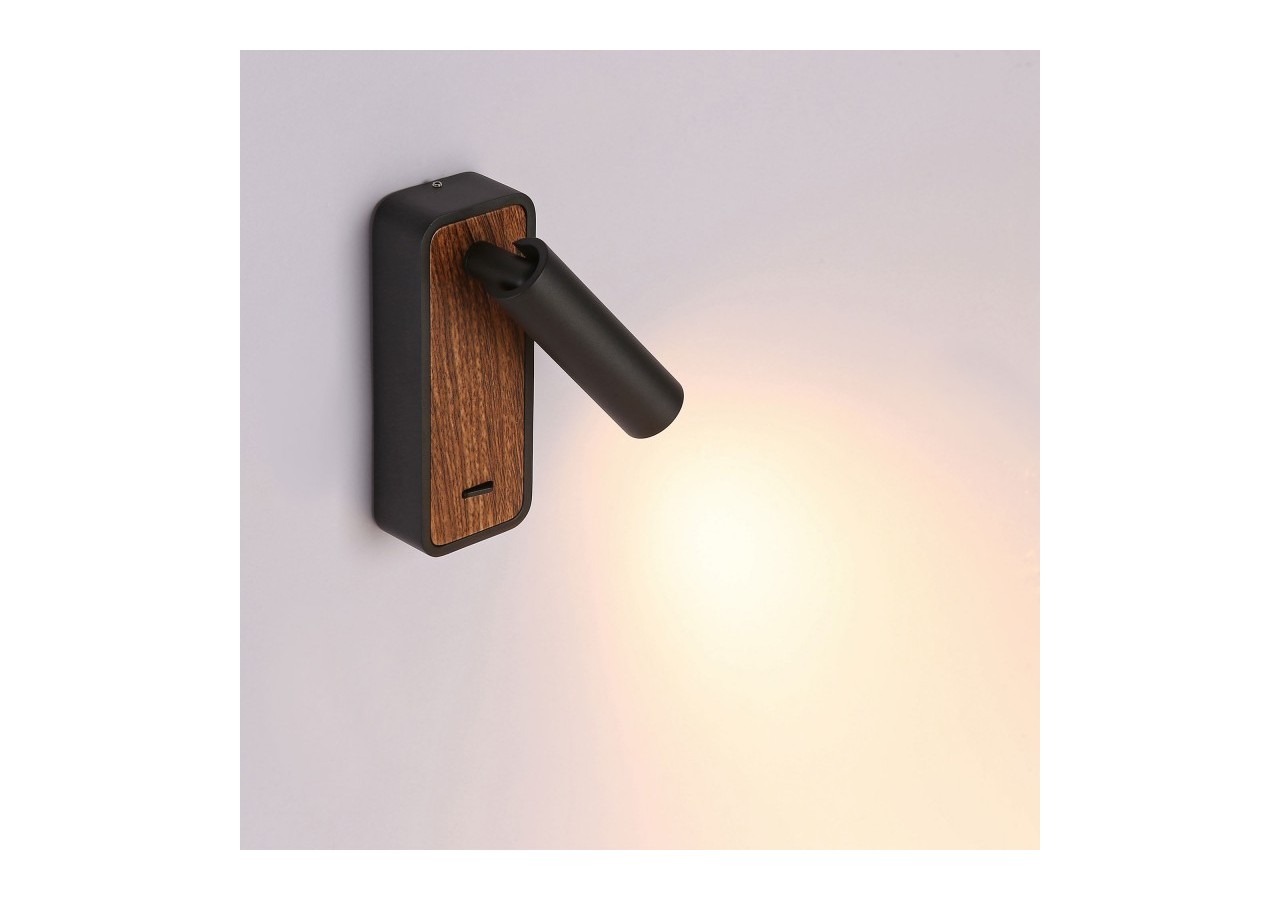Lot de 2-Applique liseuse "Irene"-3W-Puce CREE-Noir - K1549-2N - Barcelona LED