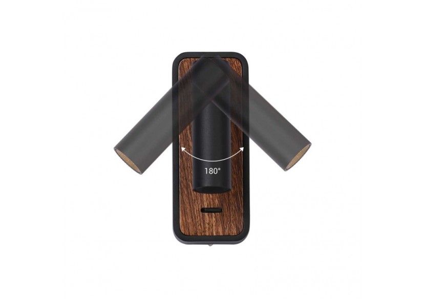 Lot de 2-Applique liseuse "Irene"-3W-Puce CREE-Noir - K1549-2N - Barcelona LED Lot de 2-Applique liseuse "Irene"-3W-Puce CREE-Noir - K1549-2N - Barcelona LED