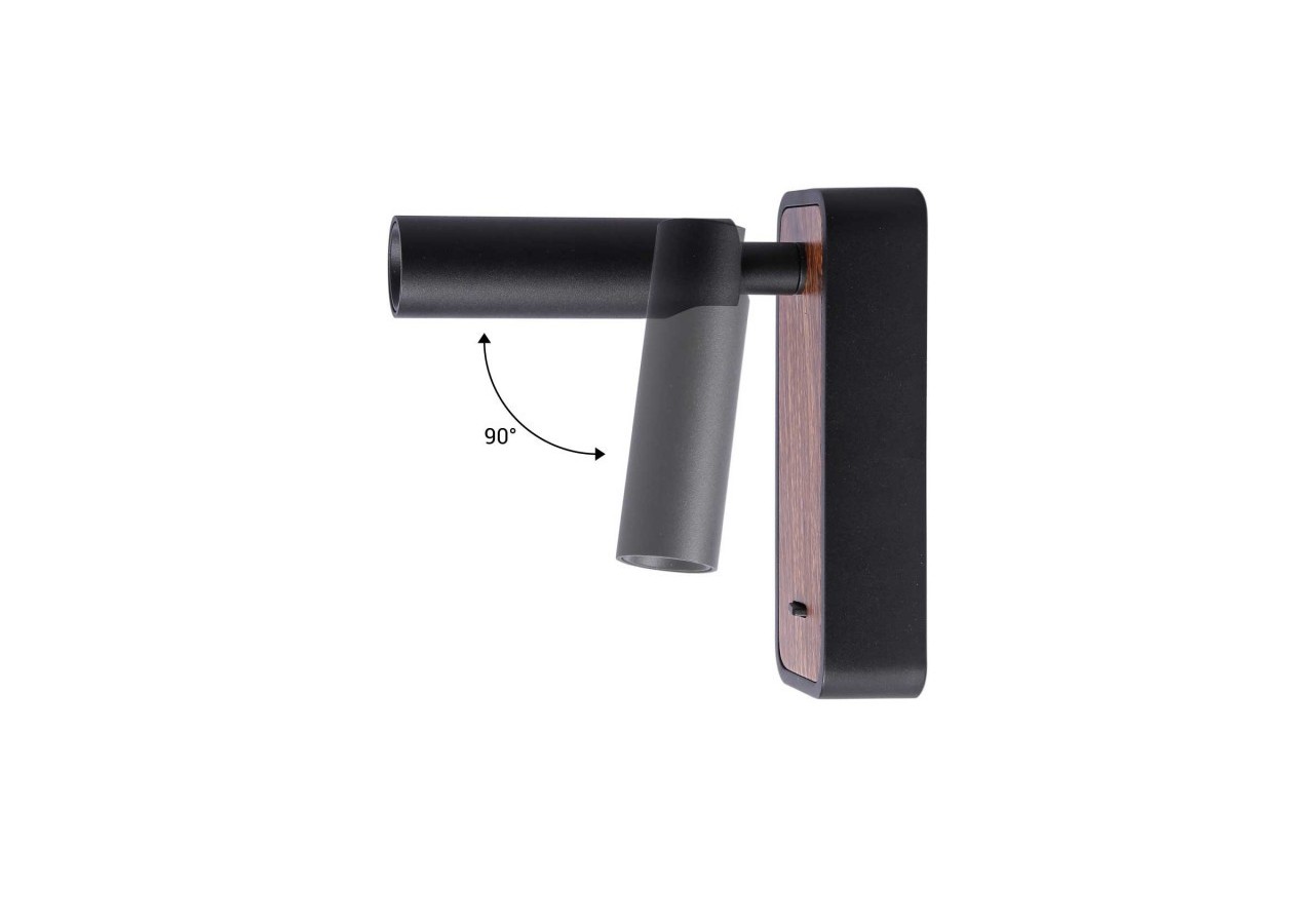 Lot de 2-Applique liseuse "Irene"-3W-Puce CREE-Noir - K1549-2N - Barcelona LED